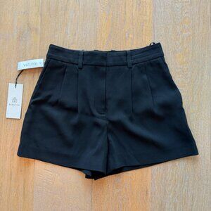 ARITZIA — Babaton Pleated Mini Short — Black, Size 0 — NWT